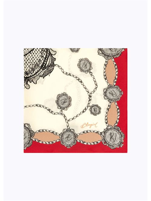 Foulard con stampa pizzo e logo BLUGIRL BLUMARINE | NA6024T490A/81663